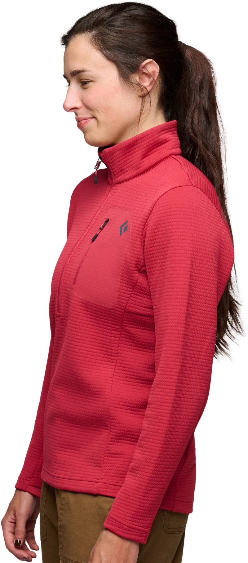 Diverge Half Zip Jacket - Womens - mineral red 1