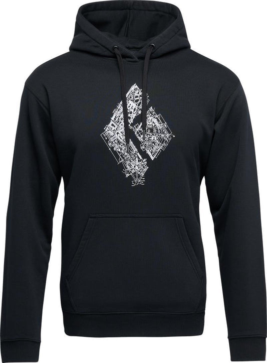Engineered Diamond Pullover Hoody - Mens - black 1
