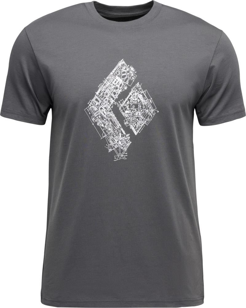 Engineered Diamond SS Tee - Mens - anthracite 1