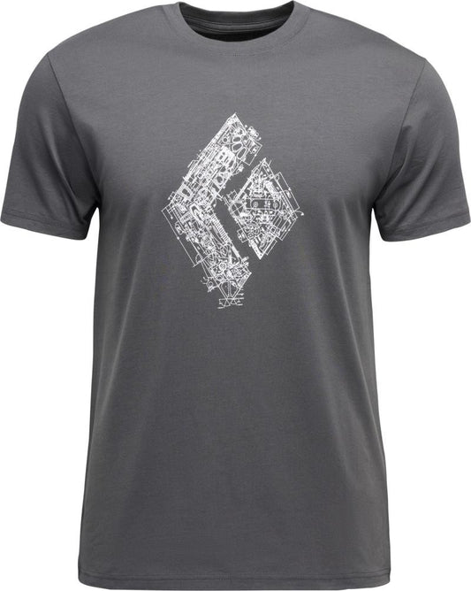 Engineered Diamond SS Tee - Mens - anthracite 1