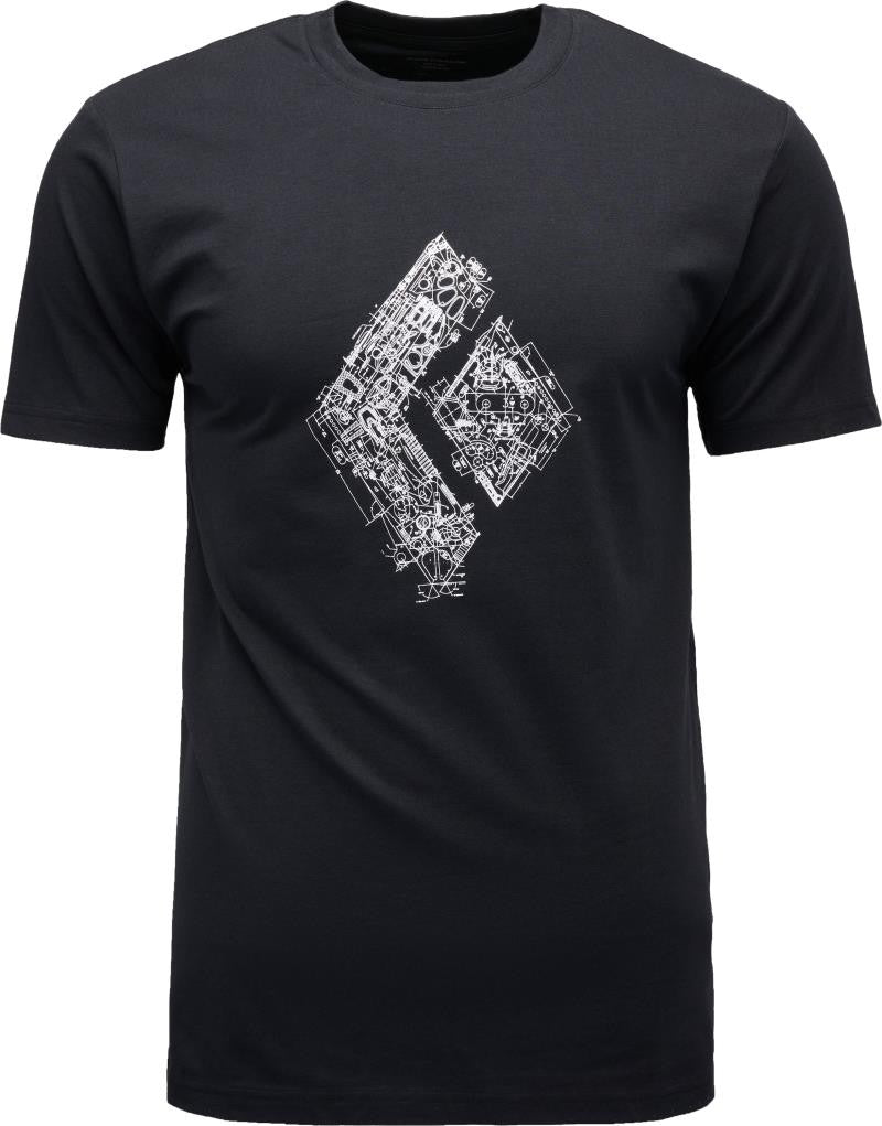 Engineered Diamond SS Tee - Mens - black 1