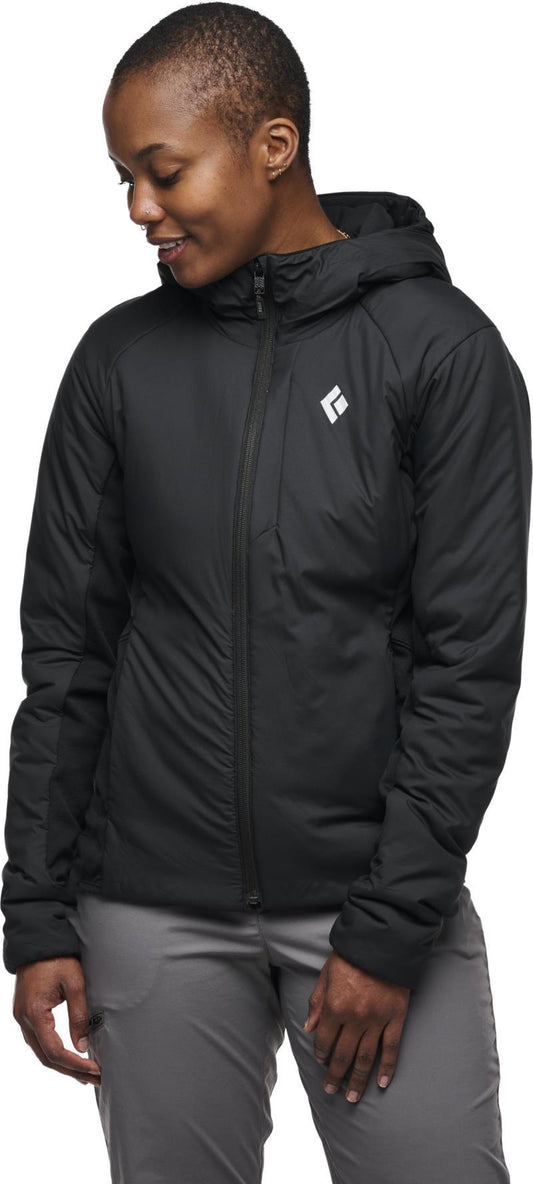 First Light Hybrid Hoody - Womens - Black 1