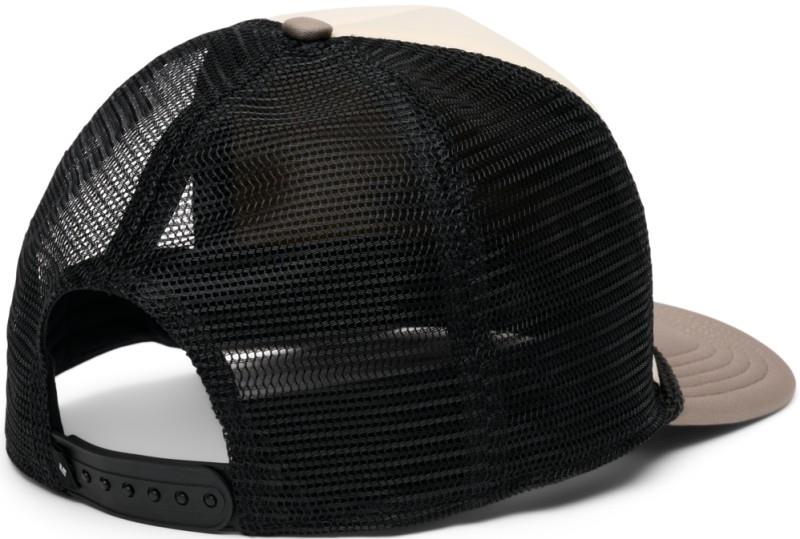 Flat Bill Trucker Hat - chalk / pine smoke / iron red wavy black diamond 1