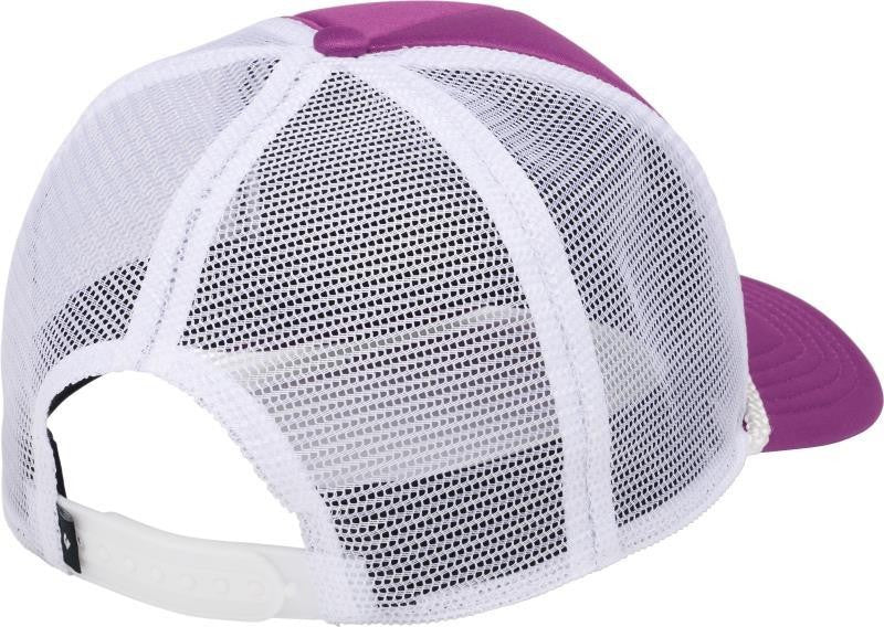 Flat Bill Trucker Hat - piton purple / white mountainscape 1