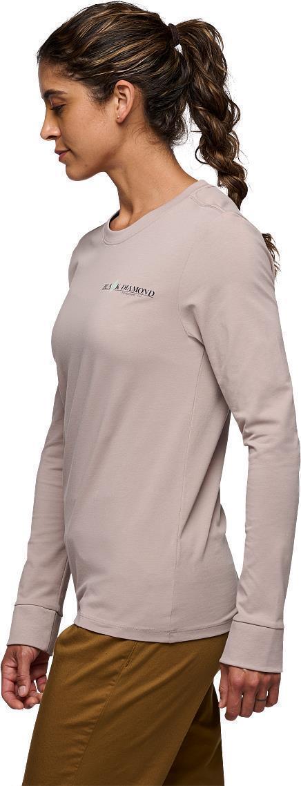 Heritage Wordmark LS Tee - Womens - Pale Mauve 3