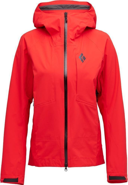 Highline Stretch Shell - Womens - Coral Red 1