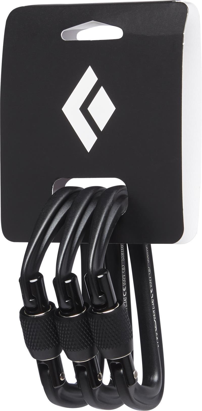 Hotforge Screwgate Carabiner - 3 Pack - Black 1