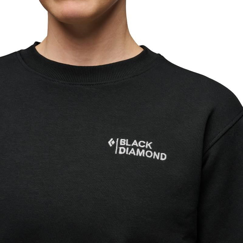 Mini Stacked Crewneck - Womens - black 1