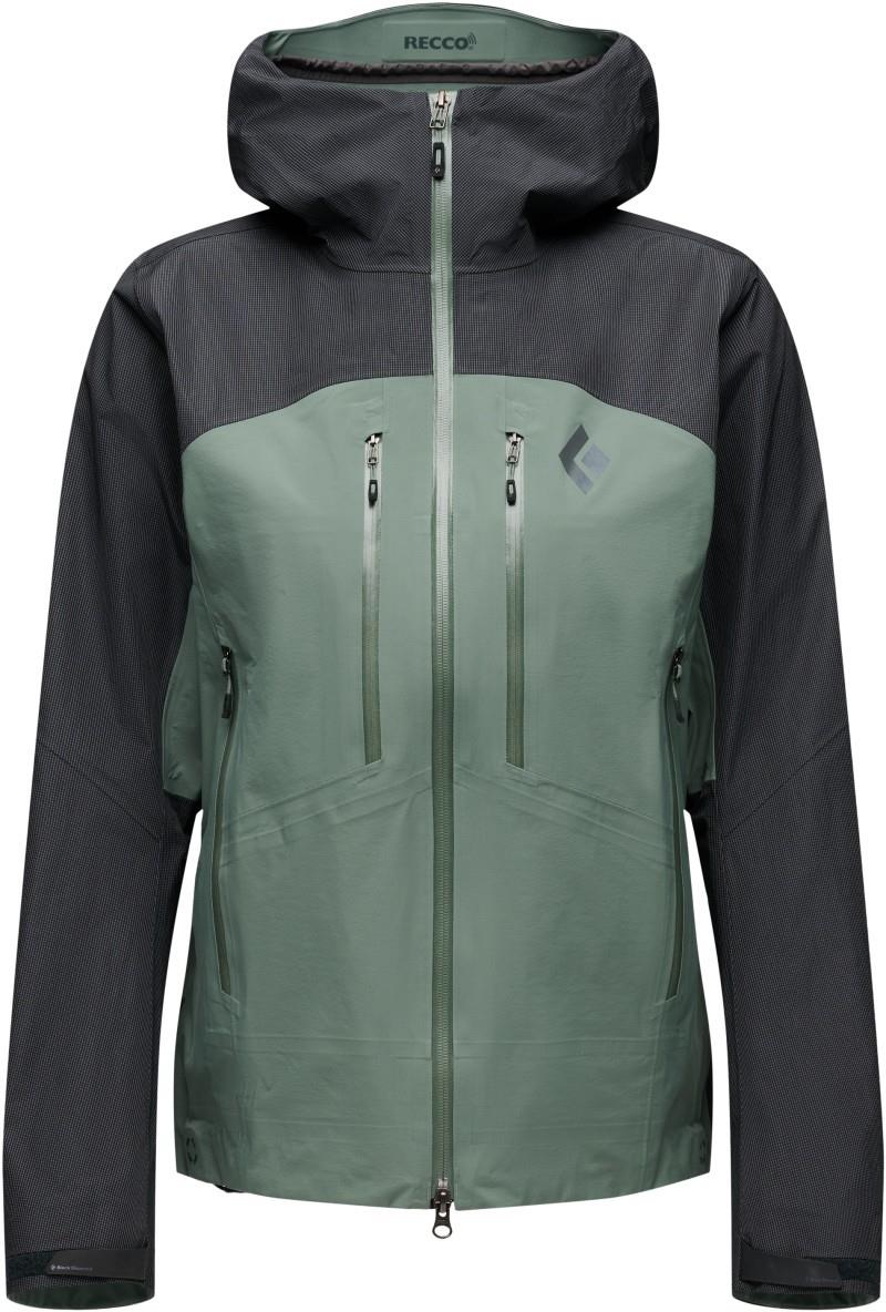 Mission Alpine Shell - Womens - black / laurel green 1