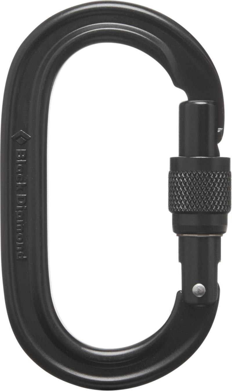 Oval Keylock Screwgate Carabiner - Black 2