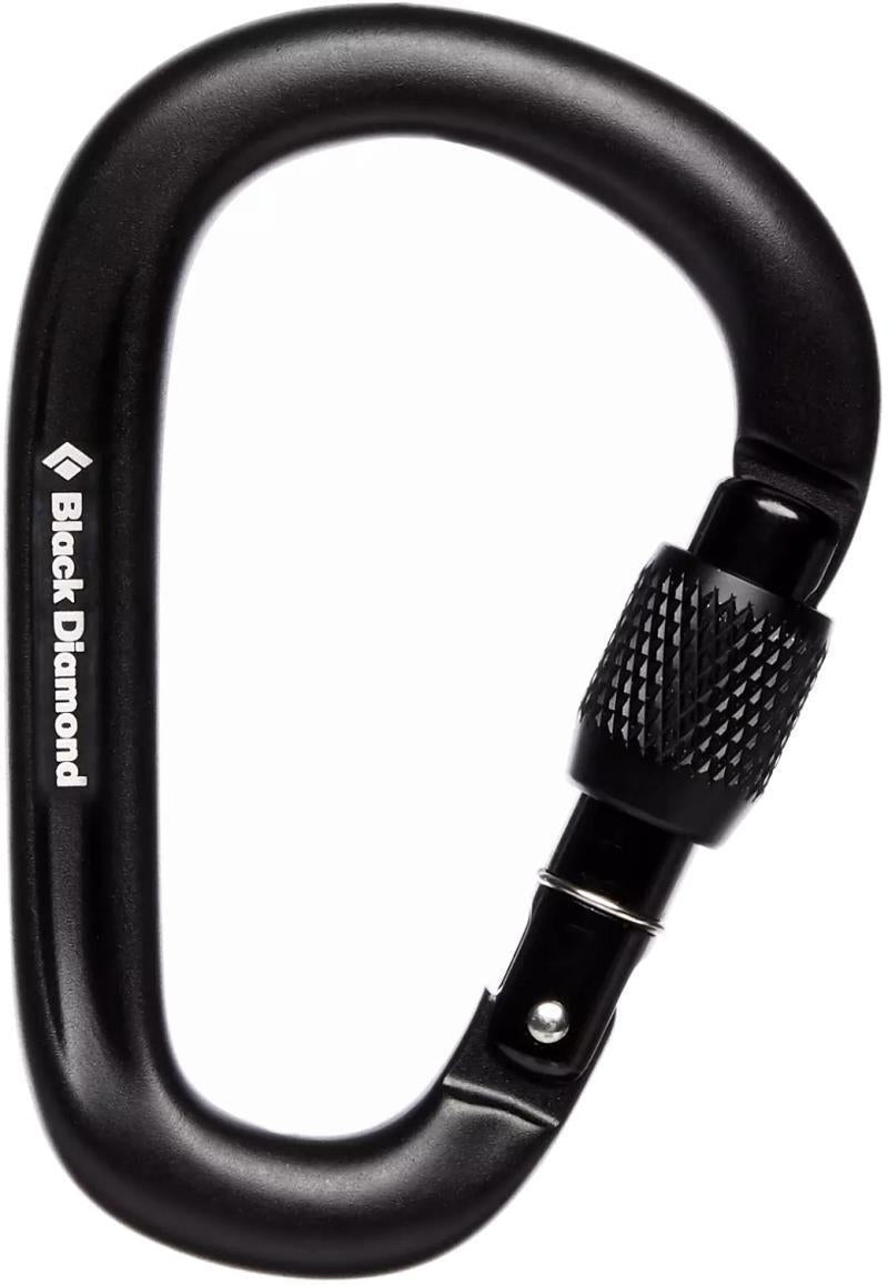 Pearlock Screwgate Carabiner - Black 1