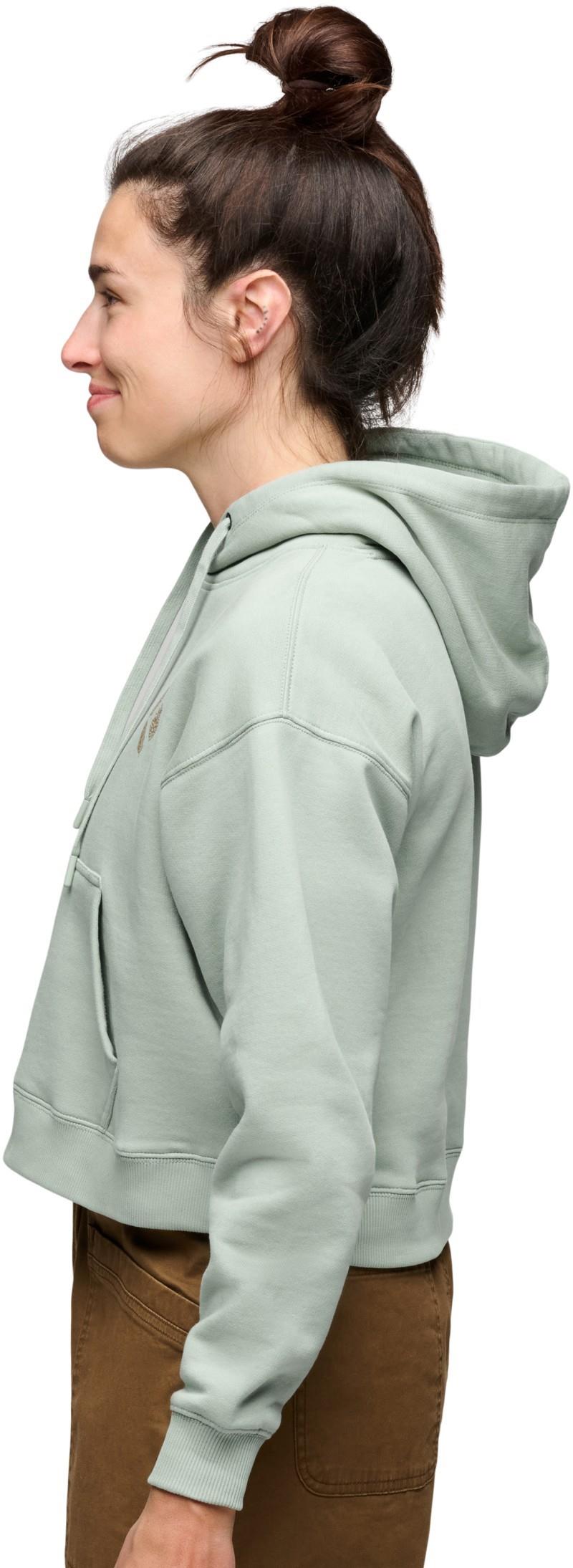 Pine Diamond PO Cropped Hoody - Womens - agave 1