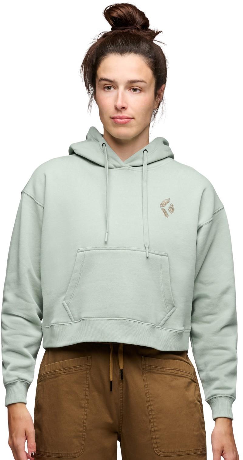 Pine Diamond PO Cropped Hoody - Womens - agave 1