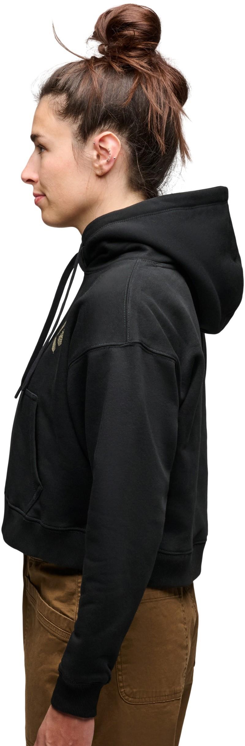 Pine Diamond PO Cropped Hoody - Womens - black 1