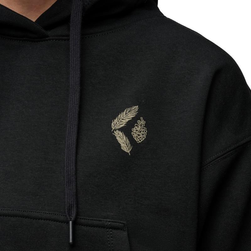 Pine Diamond PO Cropped Hoody - Womens - black 1