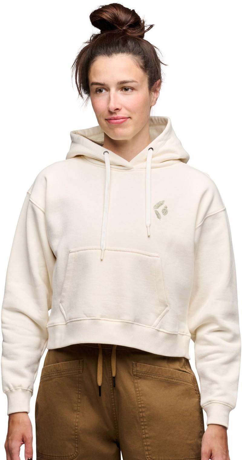 Pine Diamond PO Cropped Hoody - Womens - off white 1