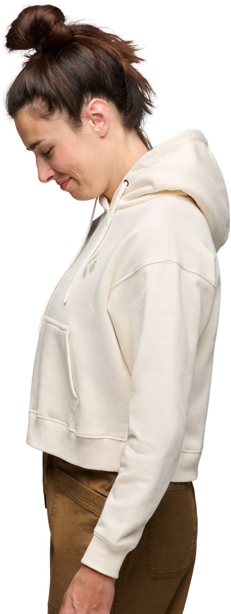 Pine Diamond PO Cropped Hoody - Womens - off white 1