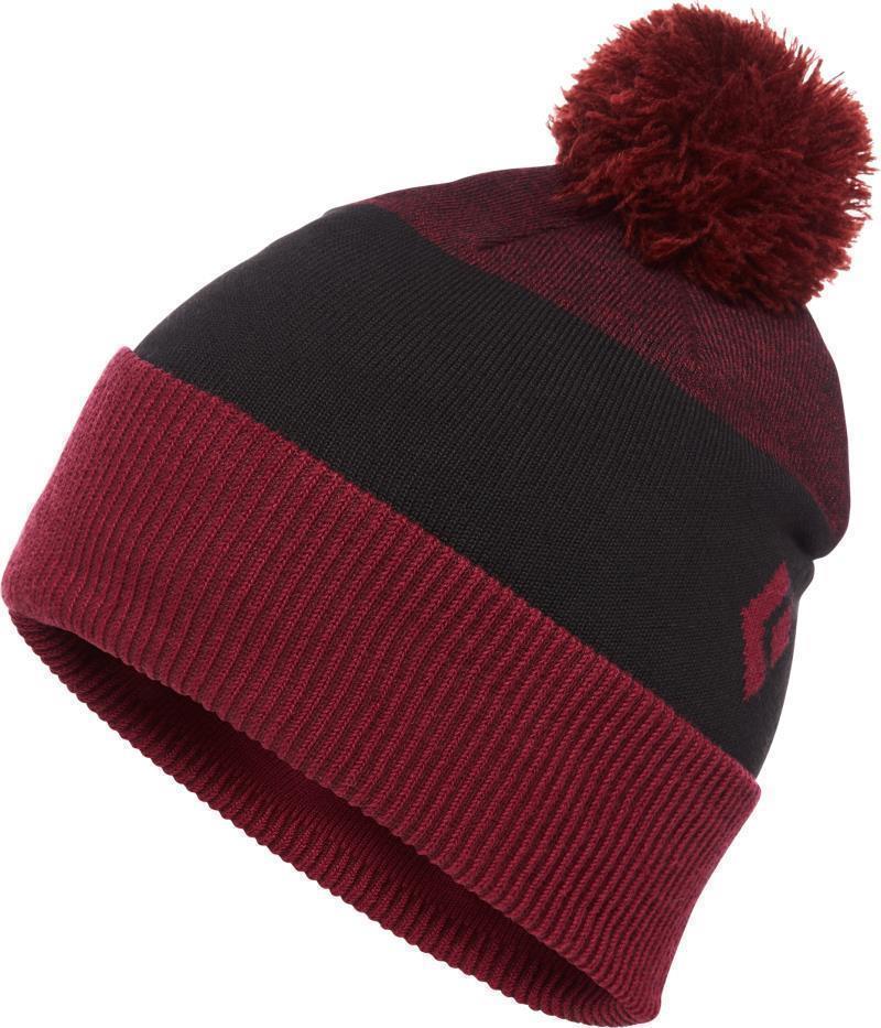 Pom Beanie - Bordeaux / Black 1