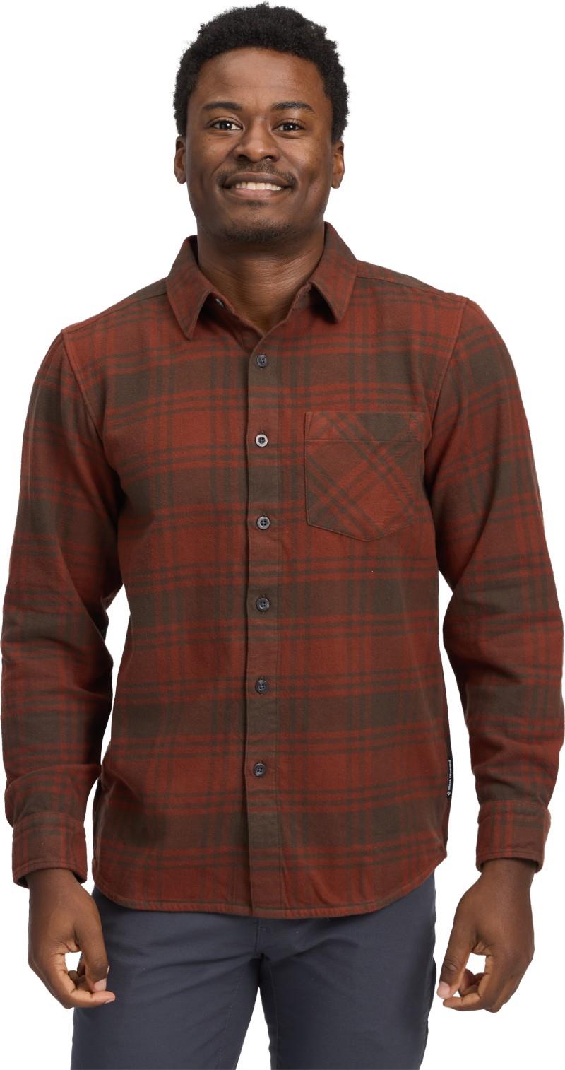 Project Flannel - Mens - basalt / iron red plaid 1