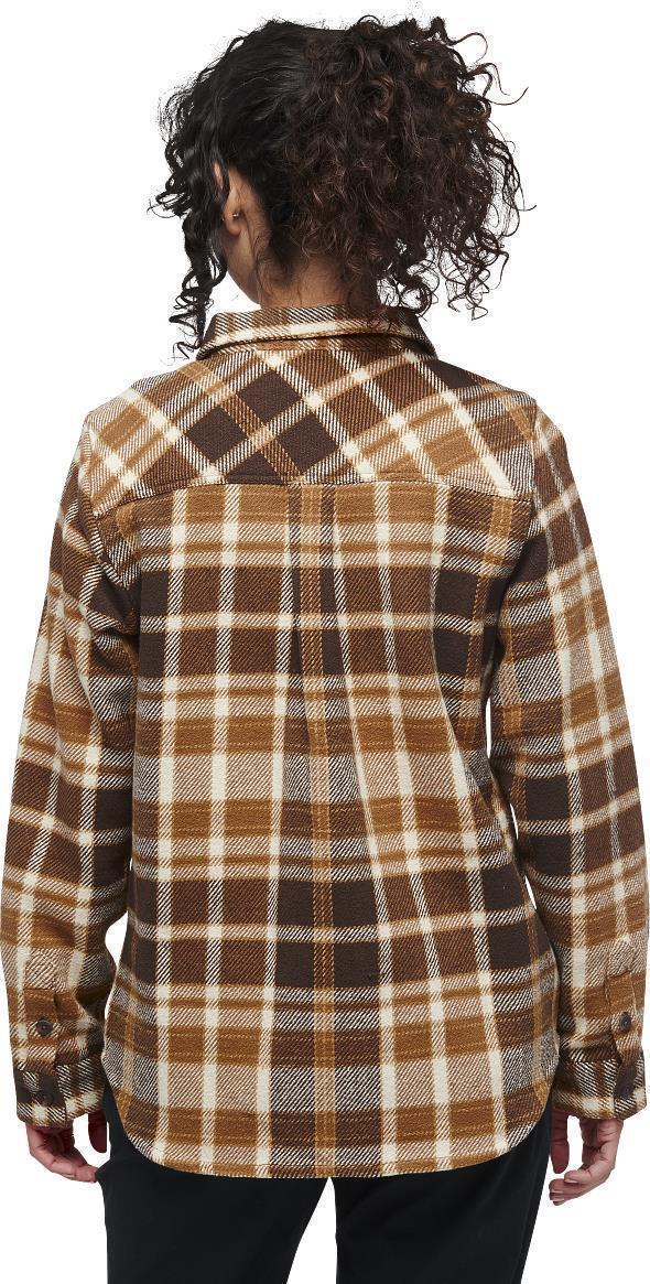 Project Heavy Flannel - Womens - Bark Brown / Off White Plaid 4