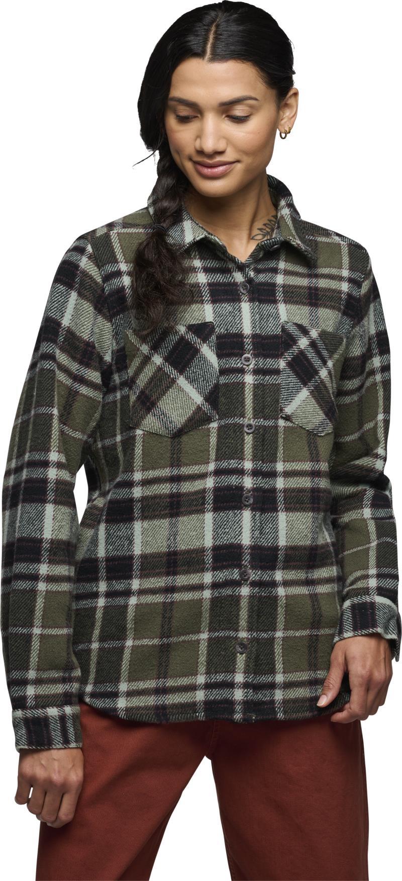 Project Heavy Flannel - Womens - Tundra / Black / Agave Plaid 2
