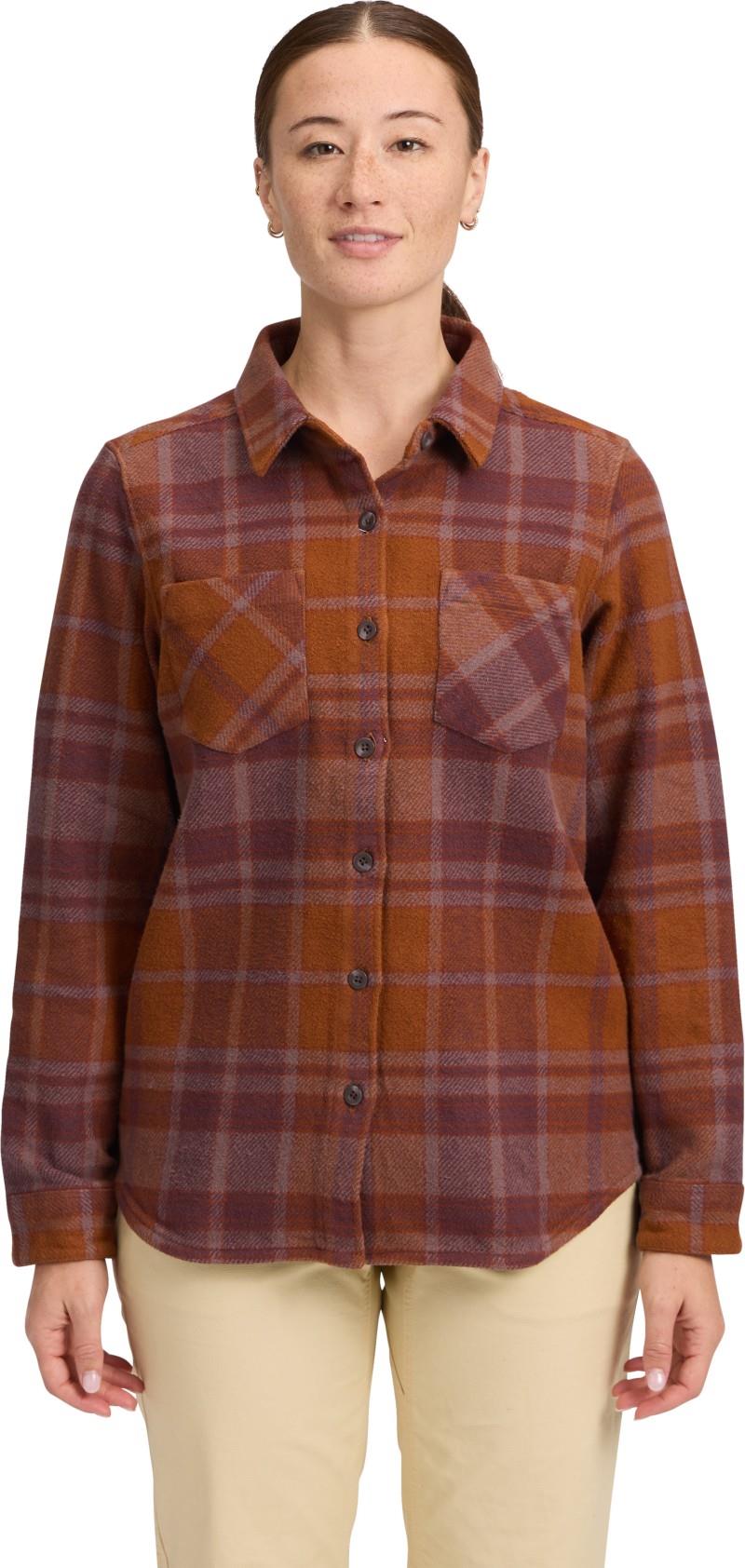 Project Heavy Flannel - Womens - clay / fig 1