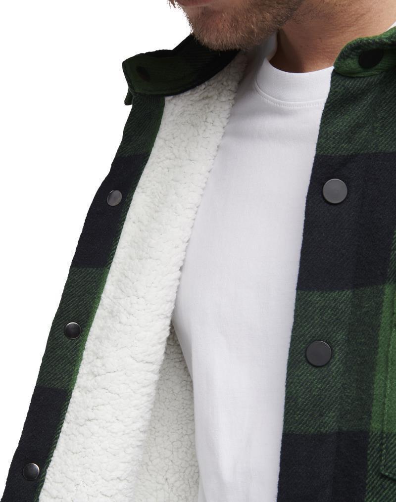 Project Lined Flannel - Mens - Palm Green / Black Plaid 4