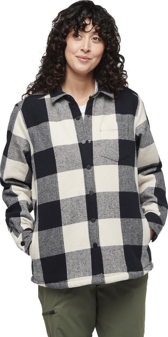 Project Lined Flannel - Womens - Black / Off White Plaid 2