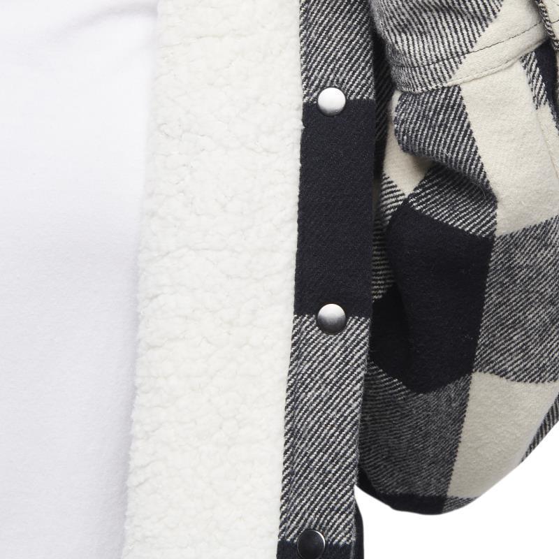 Project Lined Flannel - Womens - Black / Off White Plaid 4