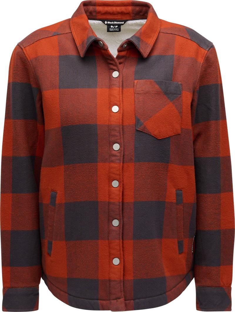 Project Lined Flannel - Womens - carbon / burnt sienna 1