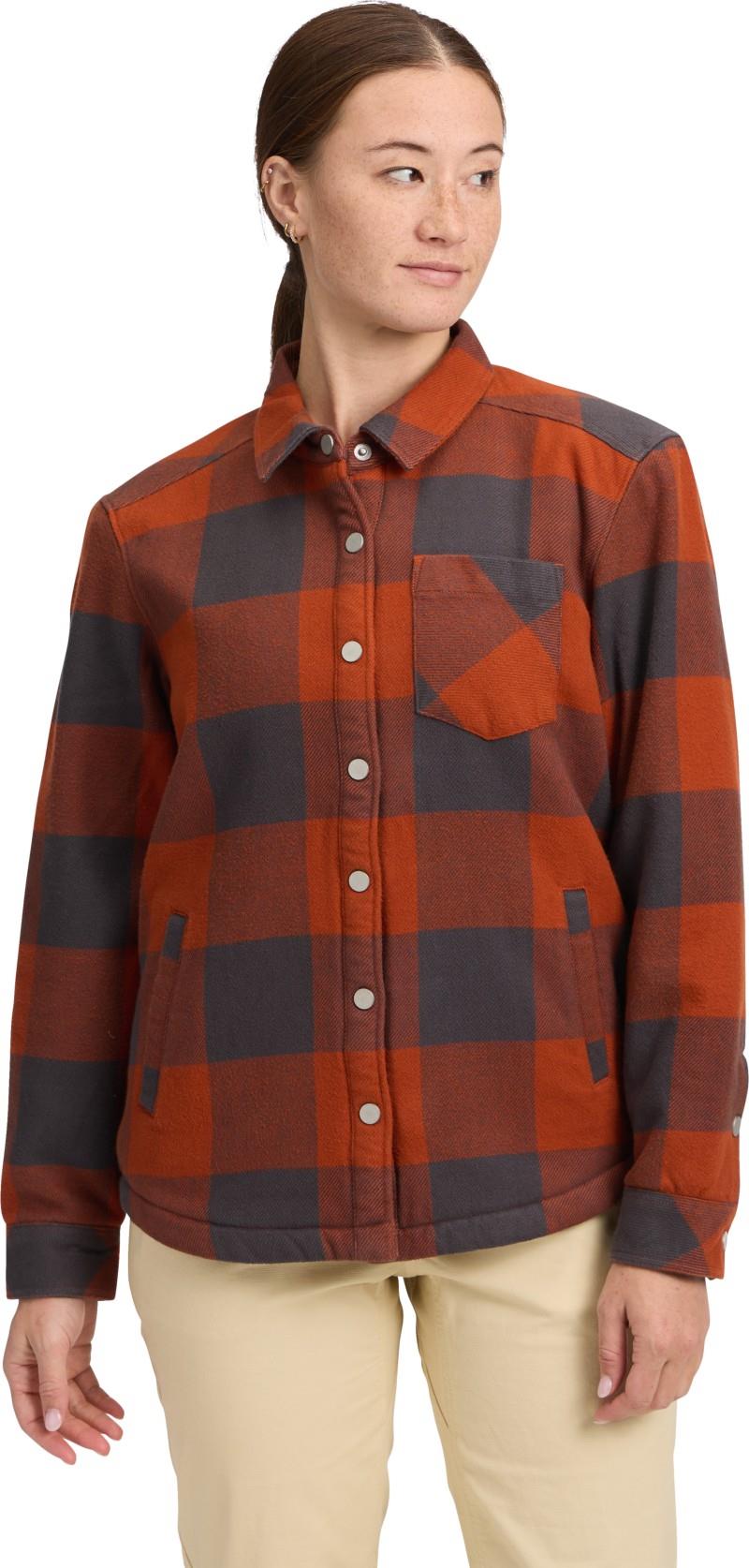 Project Lined Flannel - Womens - carbon / burnt sienna 1