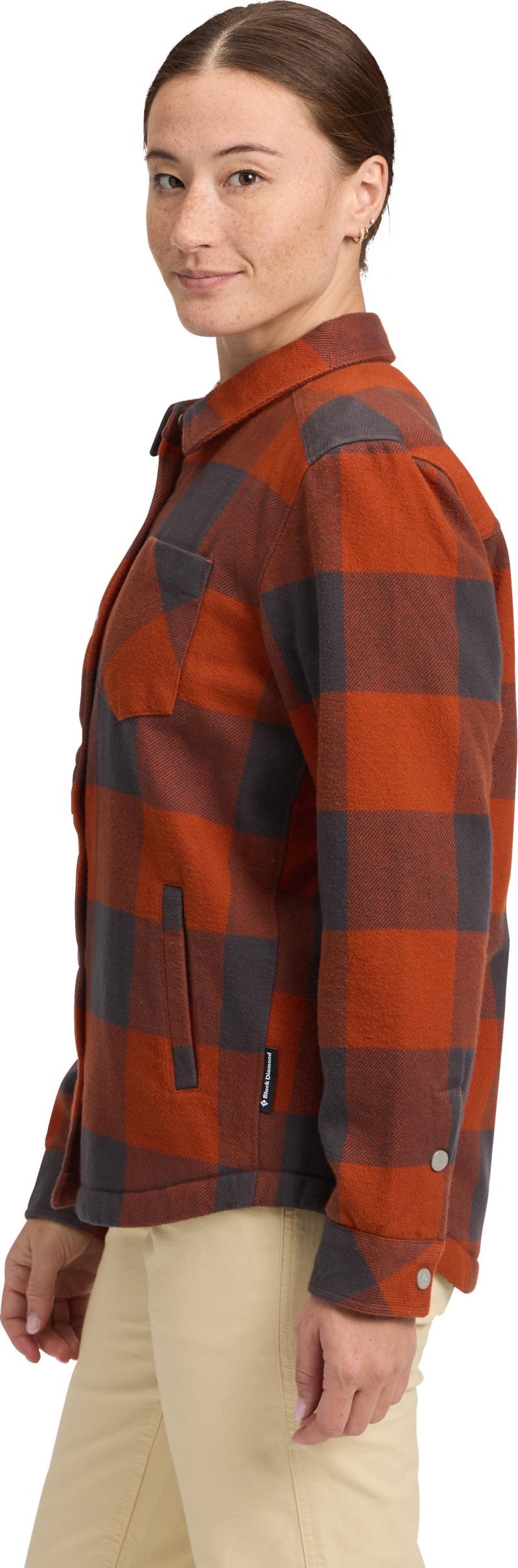 Project Lined Flannel - Womens - carbon / burnt sienna 1