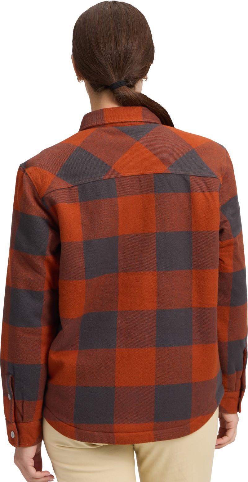 Project Lined Flannel - Womens - carbon / burnt sienna 1