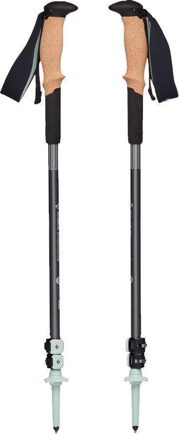 Pursuit Shock Trekking Poles - Steel Grey / Foam Green 1