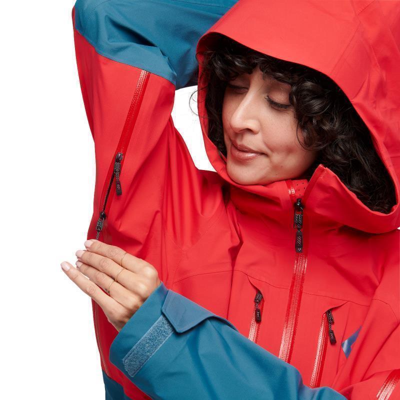 Recon LT Stretch Shell - Womens - Coral Red / Creek Blue 5
