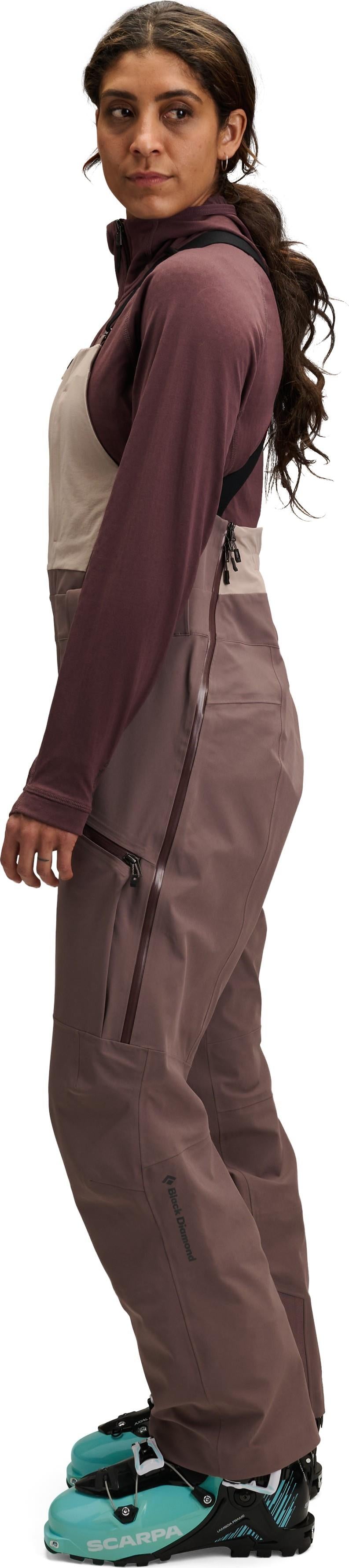 Recon Stretch Bibs - Womens - pale mauve / dark mauve 1