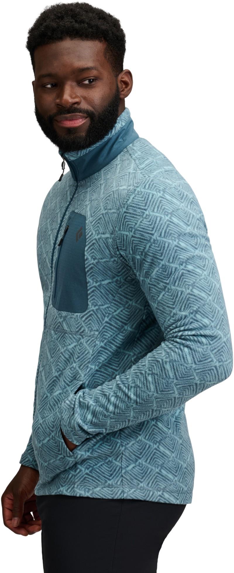 Rift Full Zip Fleece Jacket - Mens - granola / midnight blue 1