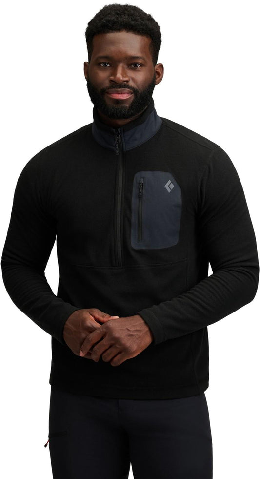 Rift Half Zip Fleece Jacket - Mens - black / black 1