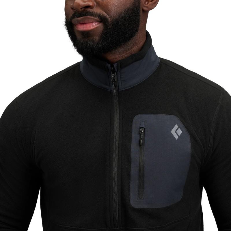 Rift Half Zip Fleece Jacket - Mens - black / black 1