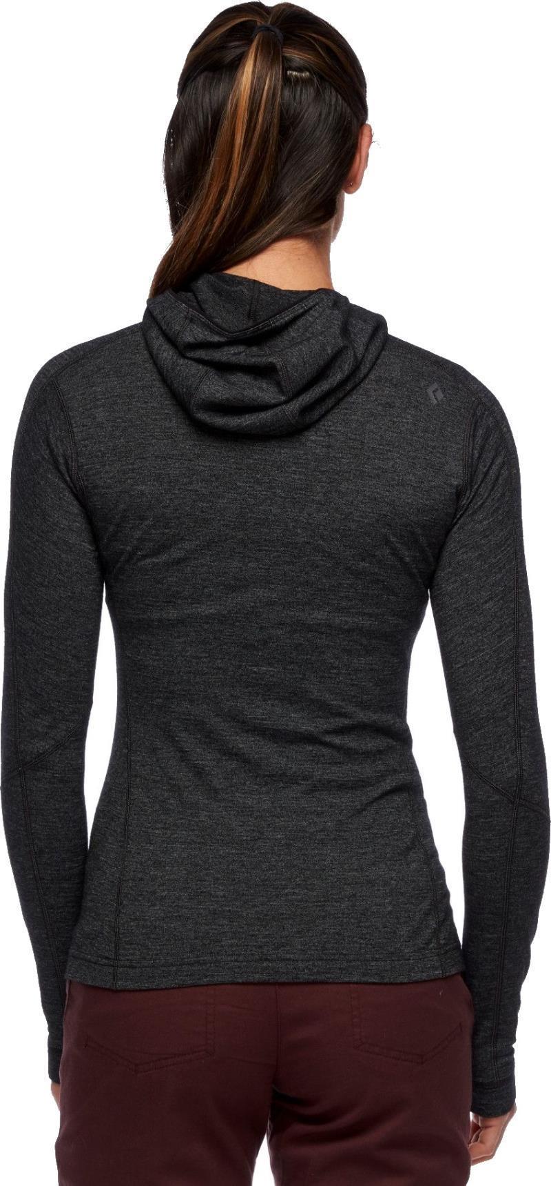Solution 150 Merino Baselayer Quarter Zip Hoody - Womens - Black 2