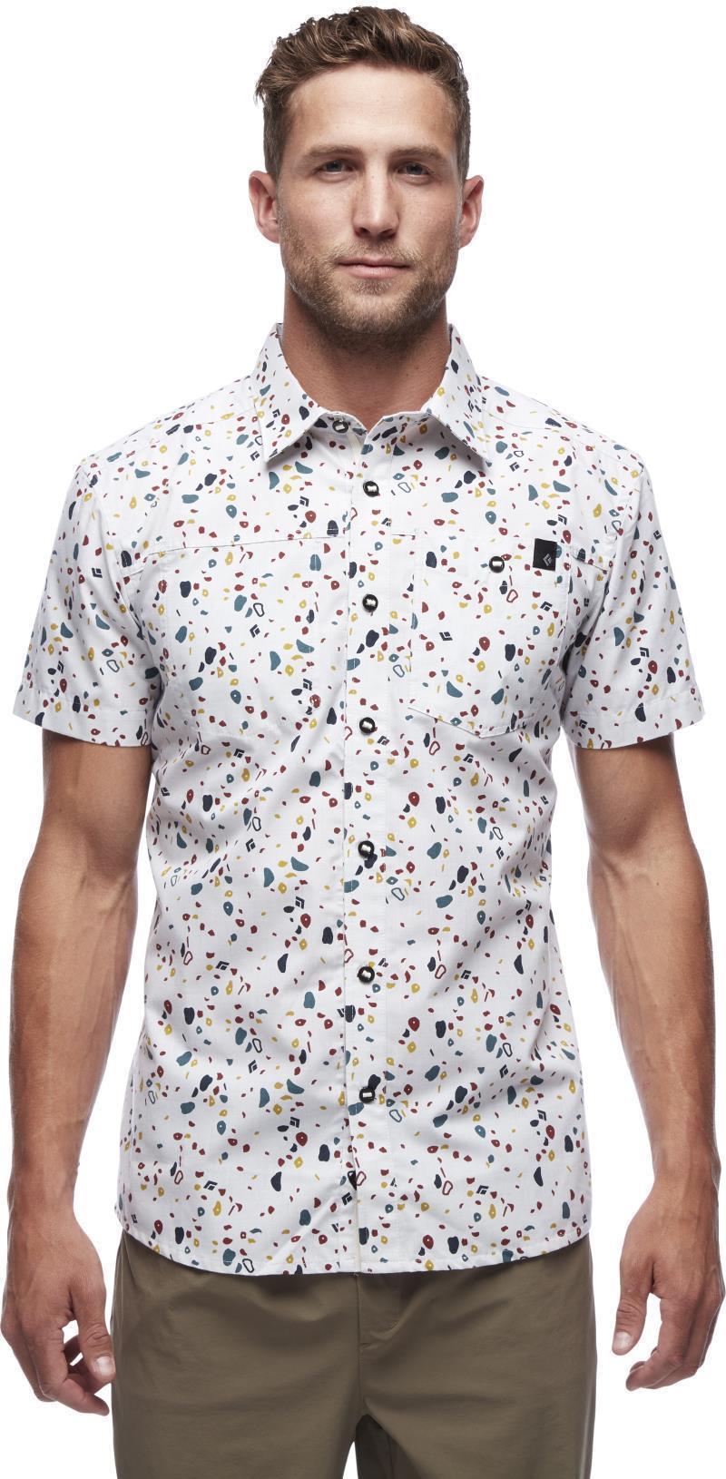 Solution SS Shirt - Mens - birch / gym hold print 1