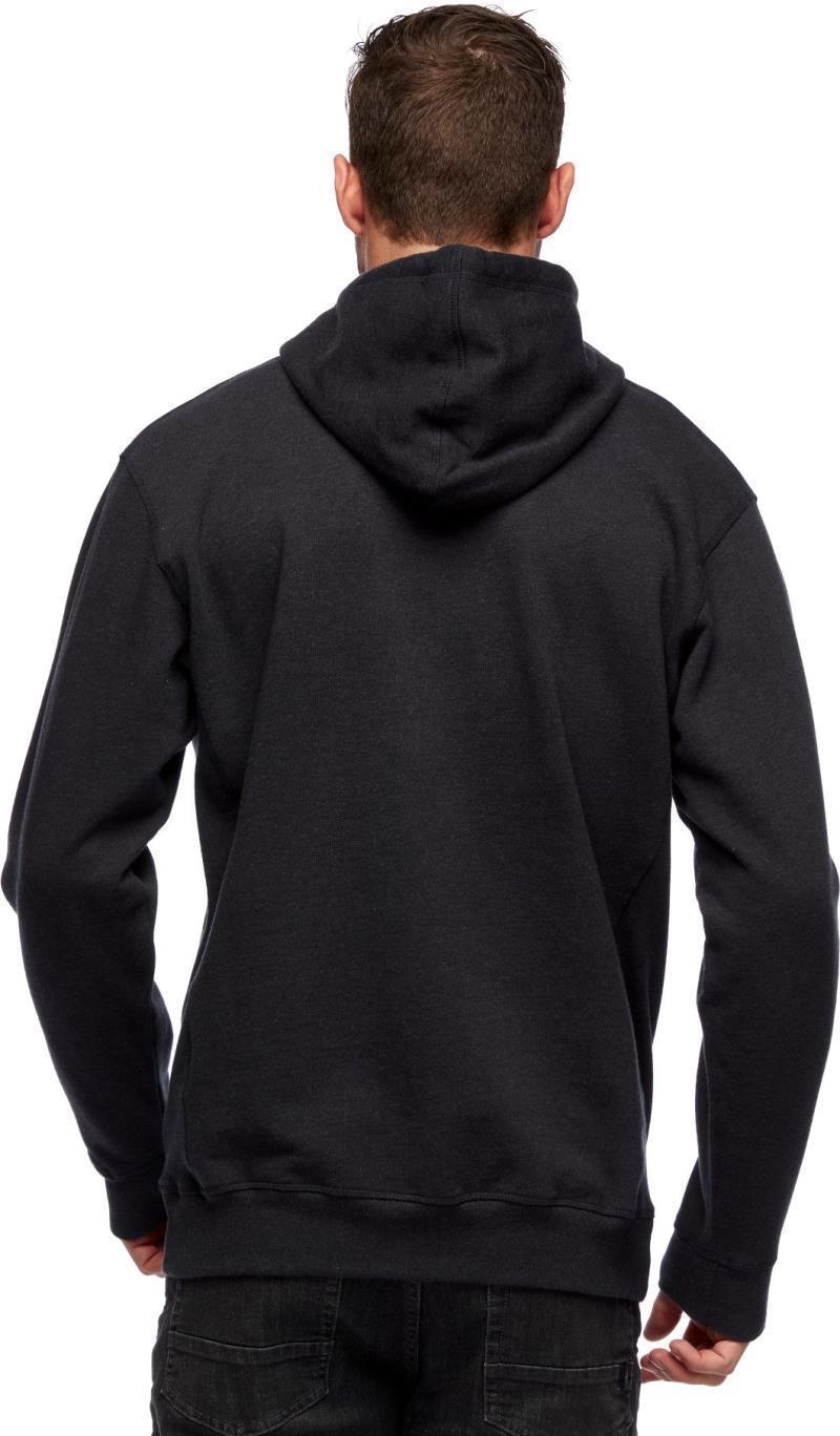 Stacked Logo Hoody - Mens - black heather 1