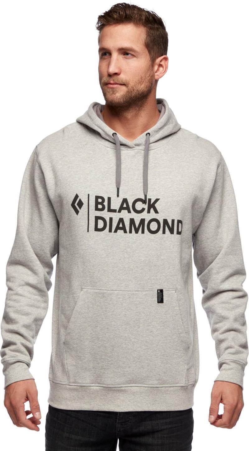 Stacked Logo Hoody - Mens - nickel heather 1