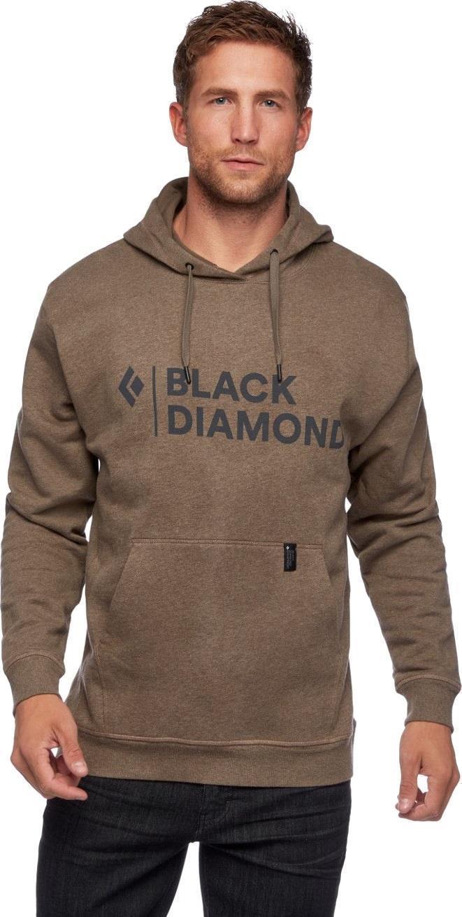 Stacked Logo Hoody - Mens - walnut heather 1
