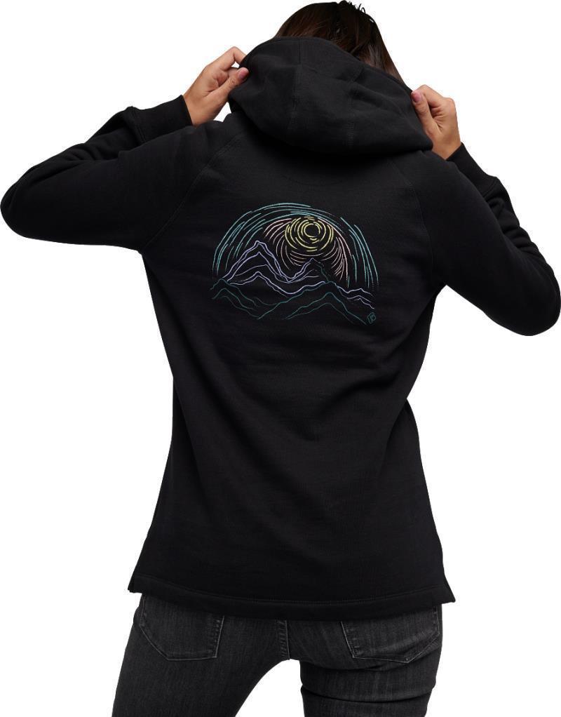 Sunset Scribble Hoody - Womens - black 1