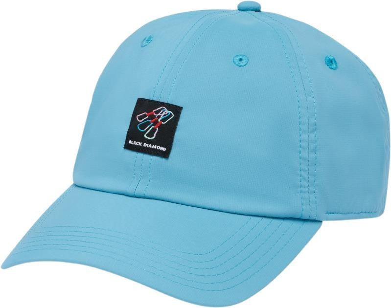 Synthetic Dad Hat - creek blue / black woven quickdraws patch 1