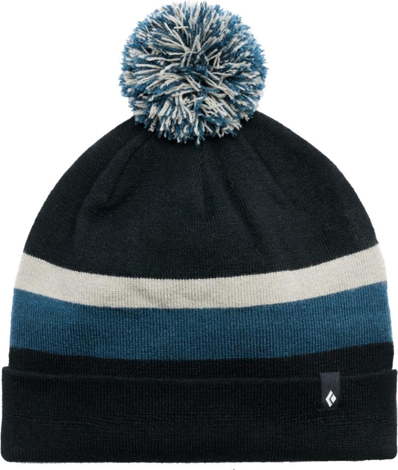 Tech Pom Beanie - black / pine smoke / midnight blue 1