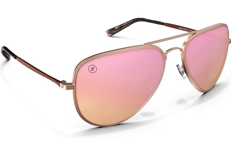 A Series - Ashley Kidd, Matte Rose Gold Frame, Polarized Rose Mirror Lens - not applicable 1