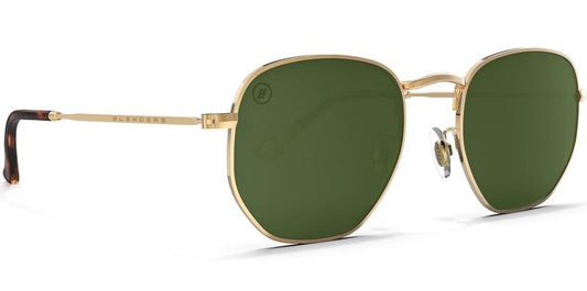 Hexagram - Whiskey Shiner, Gold Gloss Frame, Polarized PureBlend Green Lens - not applicable 1