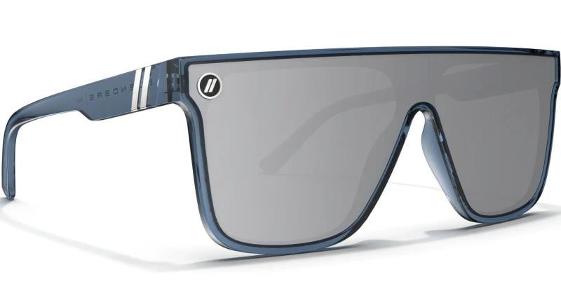 Sci-Fi - Deep Blue, Gloss Crystal Blue Frame, Polarized Smoke Mirror  Lens - not applicable 1